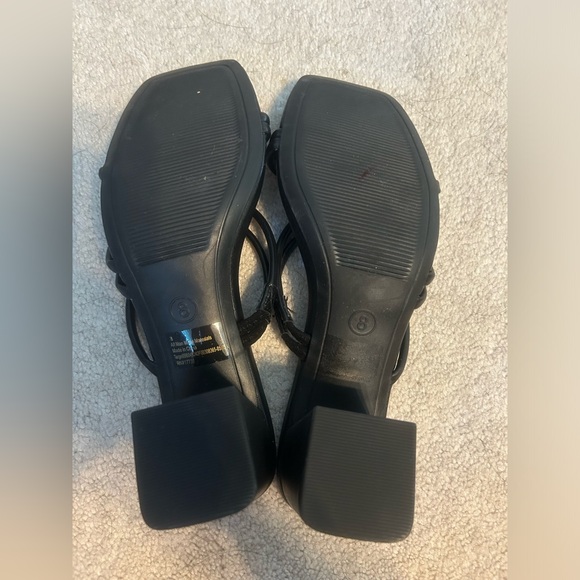 Like new black strappy block heels - Picture 3 of 3